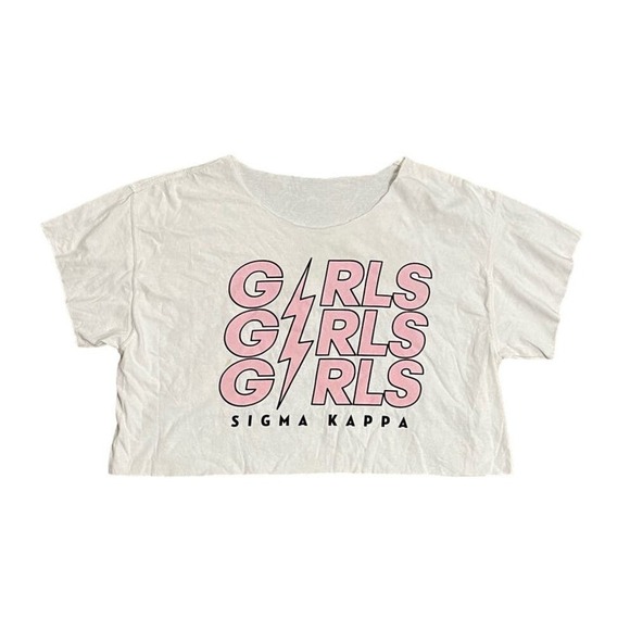 Sigma Kappa 'Girls Girls Girls' Cut Off Shirt - Picture 1 of 4